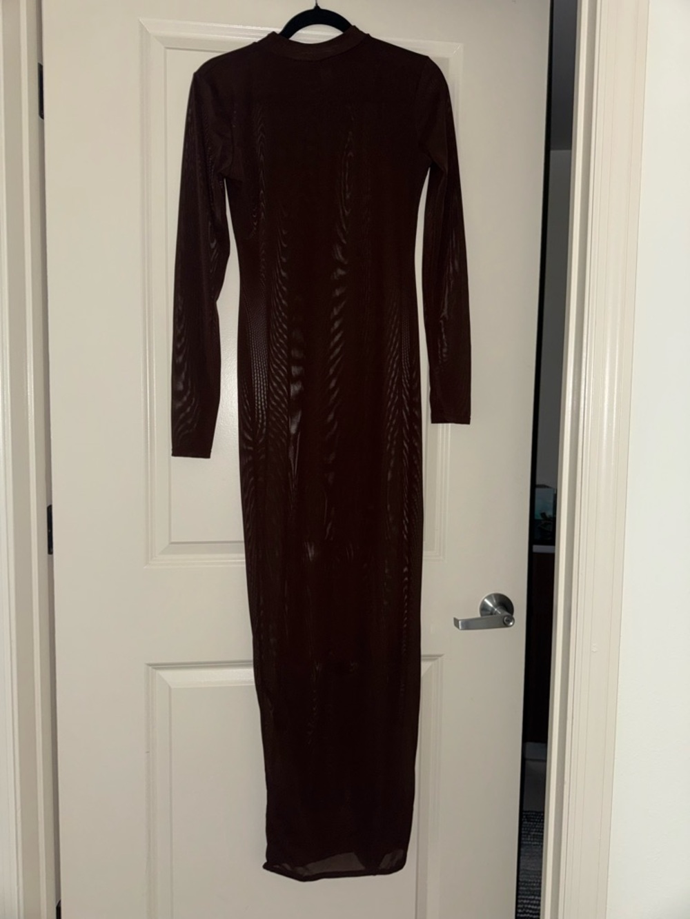 Long Sleeve Brown Maxi Dress